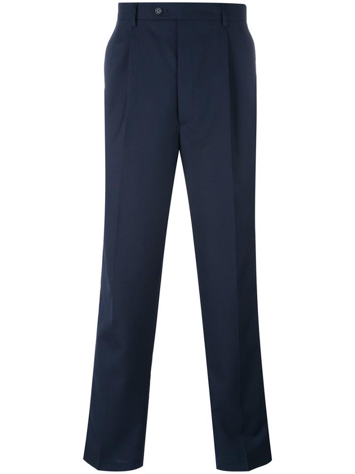 Lc23 - Wide Leg Trousers - Men - Wool - 46, Blue, Wool