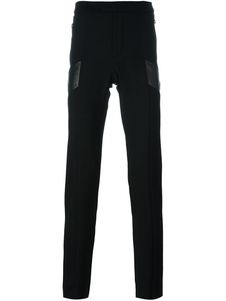 Les Hommes Panelled Slim Trousers