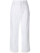 Jacob Cohen Cropped Straight Leg Trousers - White