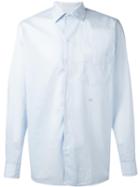 Massimo Alba Plain Shirt, Men's, Size: Large, Blue, Cotton