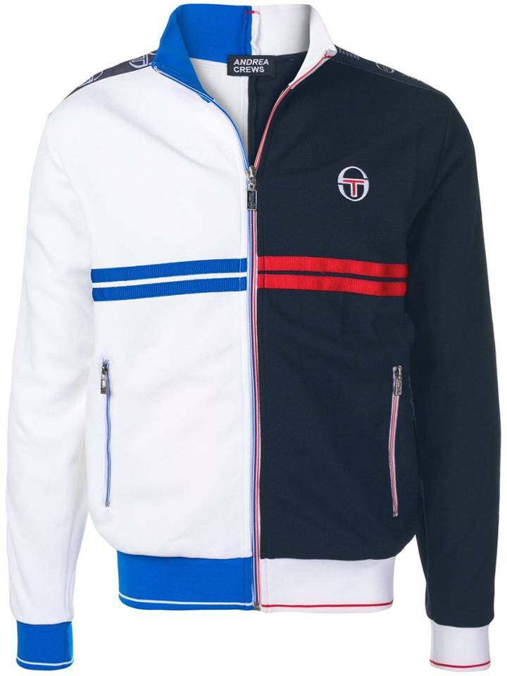 Sergio Tacchini Two-tone Zipped Jacket - White