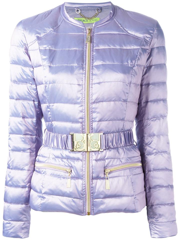 Versace Jeans Padded Jacket, Women's, Size: 44, Pink/purple, Polyester/polyimide/polyamide/feather Down