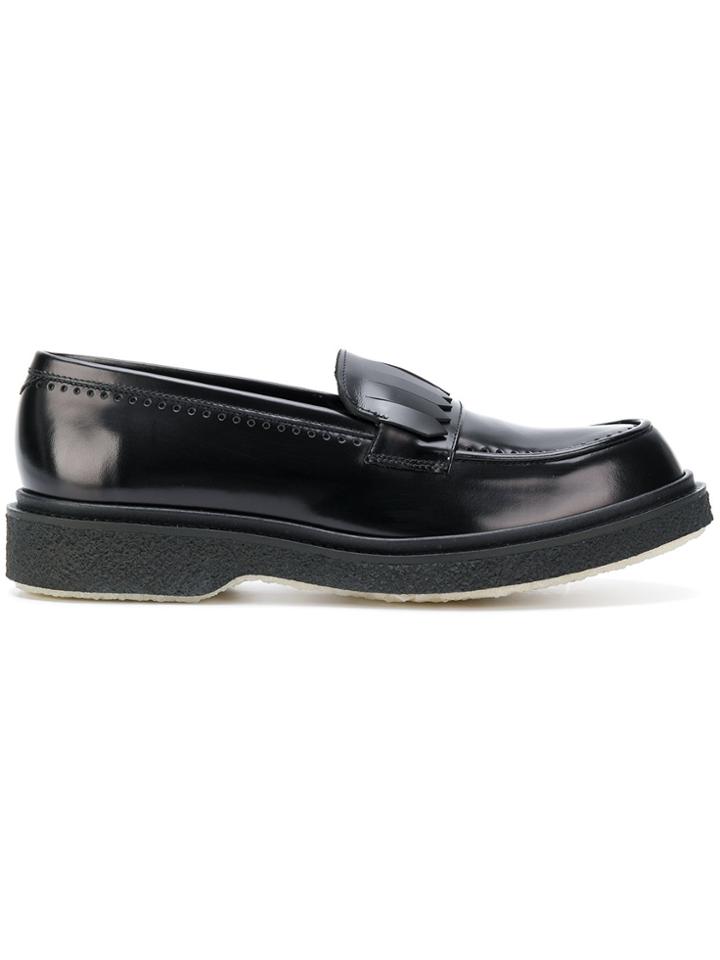 Adieu Paris Classic Fringed Loafers - Black