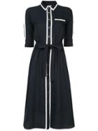 Guild Prime White Trim Printed Shirt Dress - Blue
