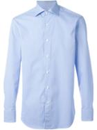 Canali Striped Shirt, Men's, Size: 38, Blue, Cotton