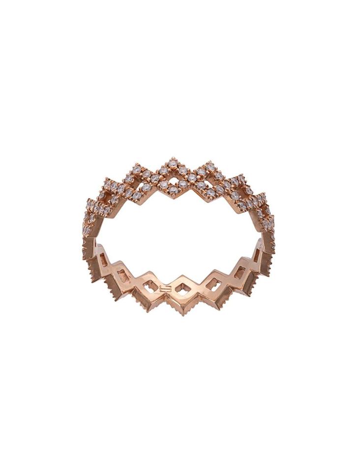 Eva Fehren 18kt Rose Gold Rex Diamond Band Ring