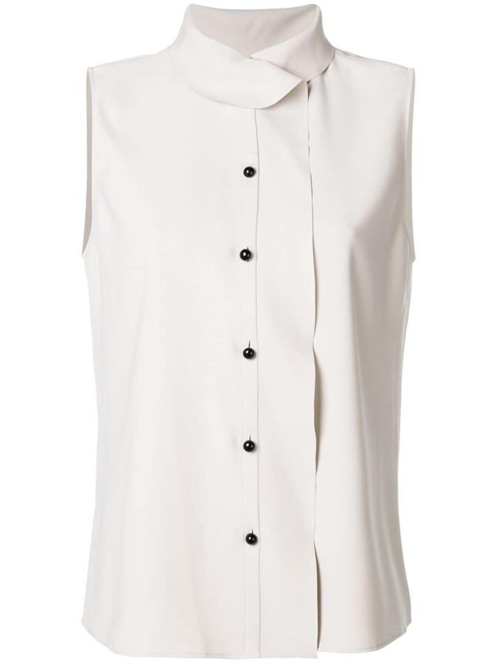 Giorgio Armani Sleeveless Fitted Top - Nude & Neutrals