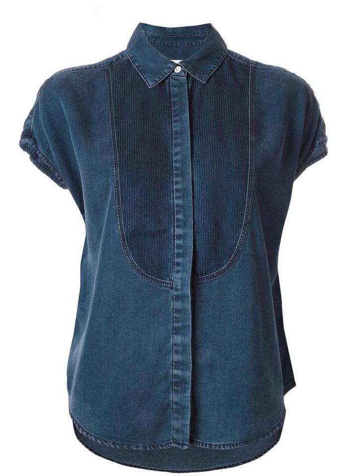 Rag & Bone /jean Shortsleeved Shirt, Women's, Size: Large, Blue, Tencel