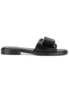 Salvatore Ferragamo Vara Bow Slides - Black