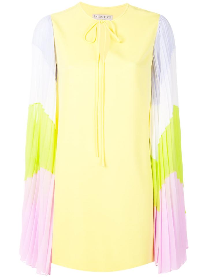 Emilio Pucci Contrast-sleeves Dress - Yellow & Orange