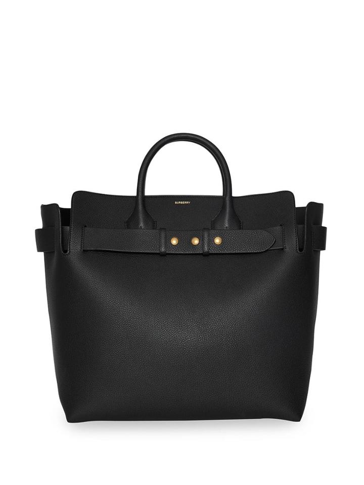 Burberry The Large Leather Triple Stud Belt Bag - Black