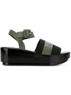 Robert Clergerie Pod Sandals, Women's, Size: 38, Green, Rubber/calf Leather/goat Skin