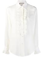 Gucci Ruffled Jacquard Shirt - White