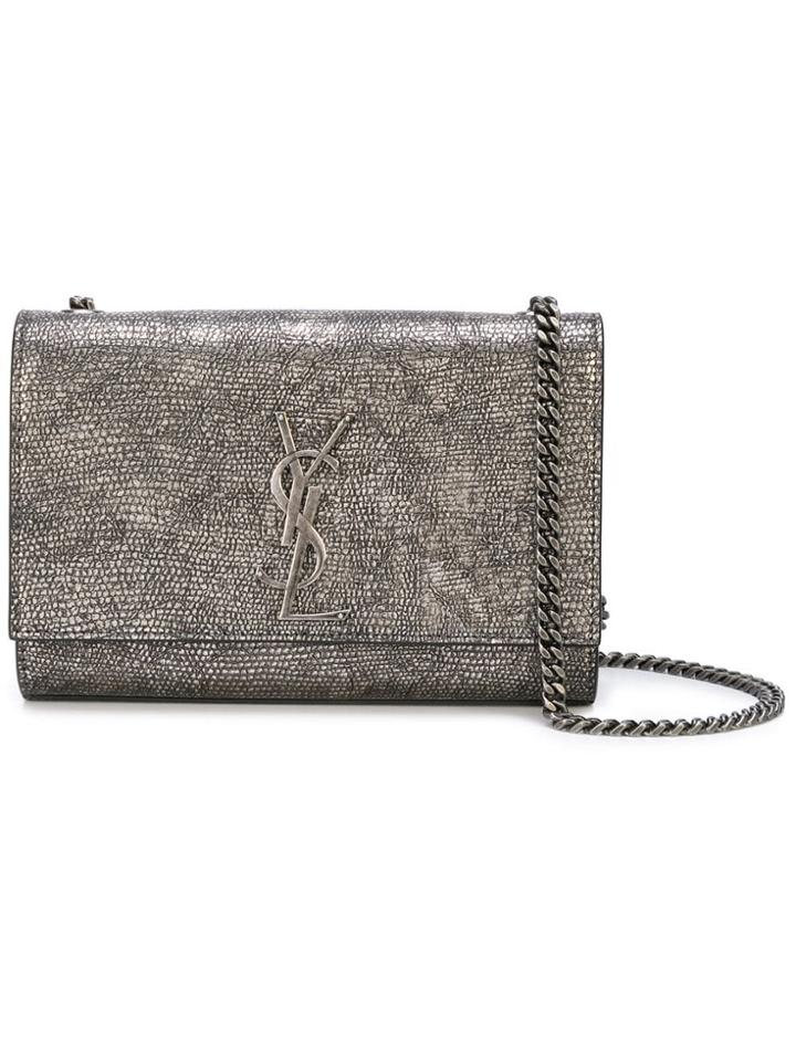 Saint Laurent Kate Small Shoulder Bag - Silver