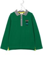 Fendi Kids Monster Embroidered Polo Shirt, Boy's, Size: 6 Yrs, Green