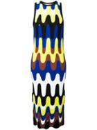 Emilio Pucci - Wave (blue) Pattern 'runway' Dress - Women - Polyester/rayon - M, Women's, Polyester/rayon
