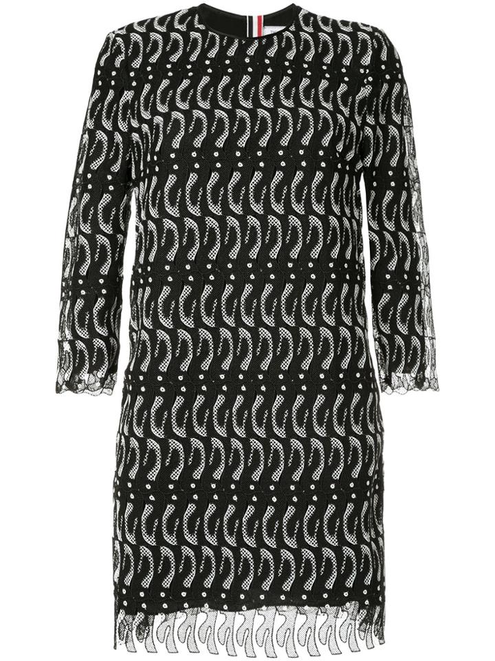 Thom Browne Penguin Lace Dress - Black