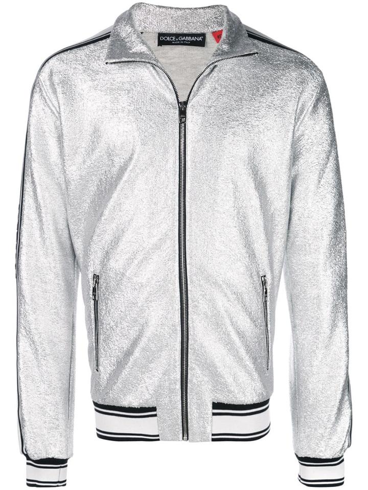 Dolce & Gabbana Lurex Track Jacket - Silver