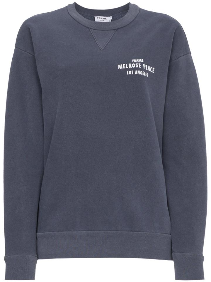 Frame Denim Blue Vintage Crewneck Sweatshirt