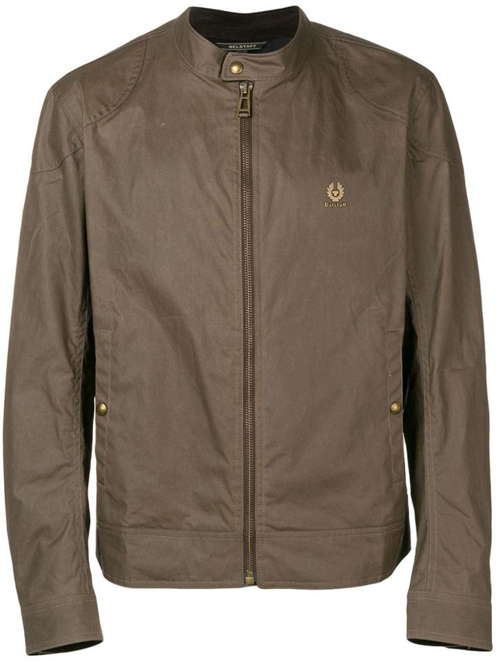 Belstaff Kelland Jacket With Biker Collar - Green