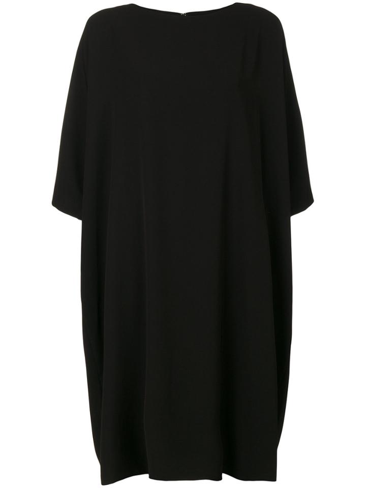 Y's Slouched Shift Dress - Black