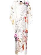 Natori Contrasting Floral Print Dress - White