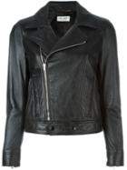 Saint Laurent Classic Biker Jacket, Women's, Size: 38, Black, Lamb Skin/cupro/cotton