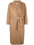 's Max Mara - Belted Midi Coat - Women - Angora/virgin Wool - 40, Brown, Angora/virgin Wool