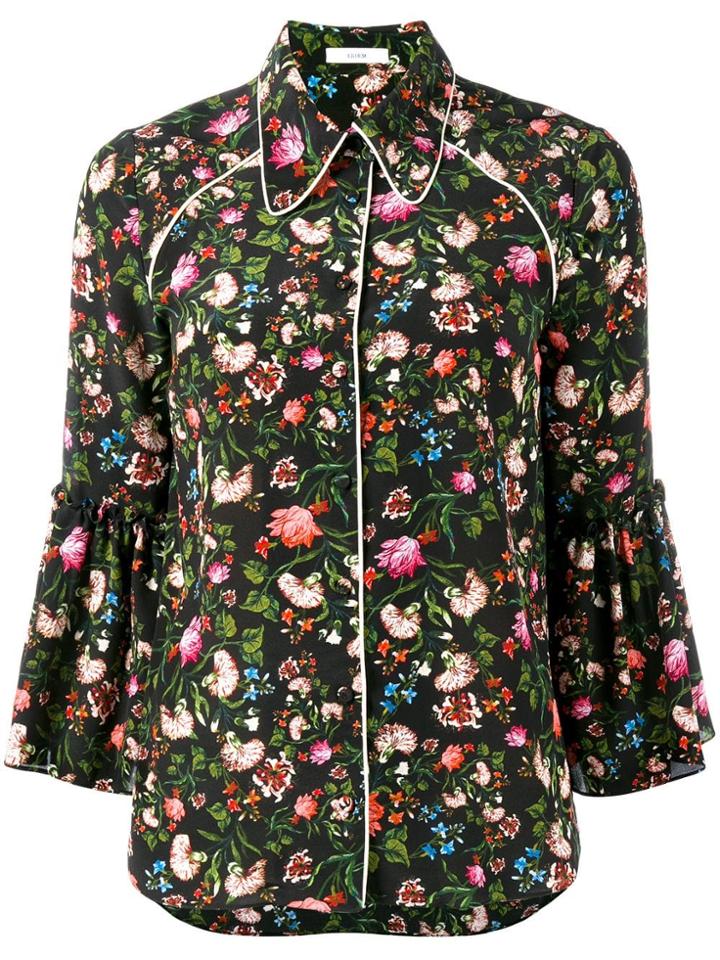 Erdem Floral Printed Aran Shirt - Black