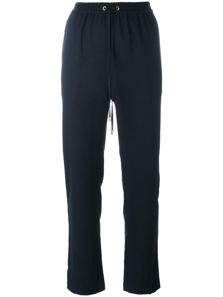 Michael Michael Kors Drawstring Straight-leg Trousers, Women's, Size: Xl, Polyester