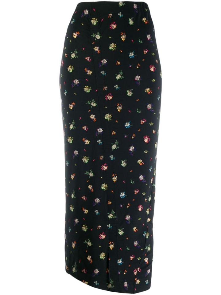 Essentiel Antwerp Floral Print Tube Skirt - Black