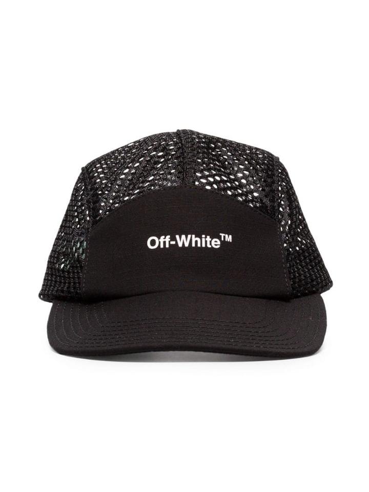 Off-white Black Logo Print Mesh Cap