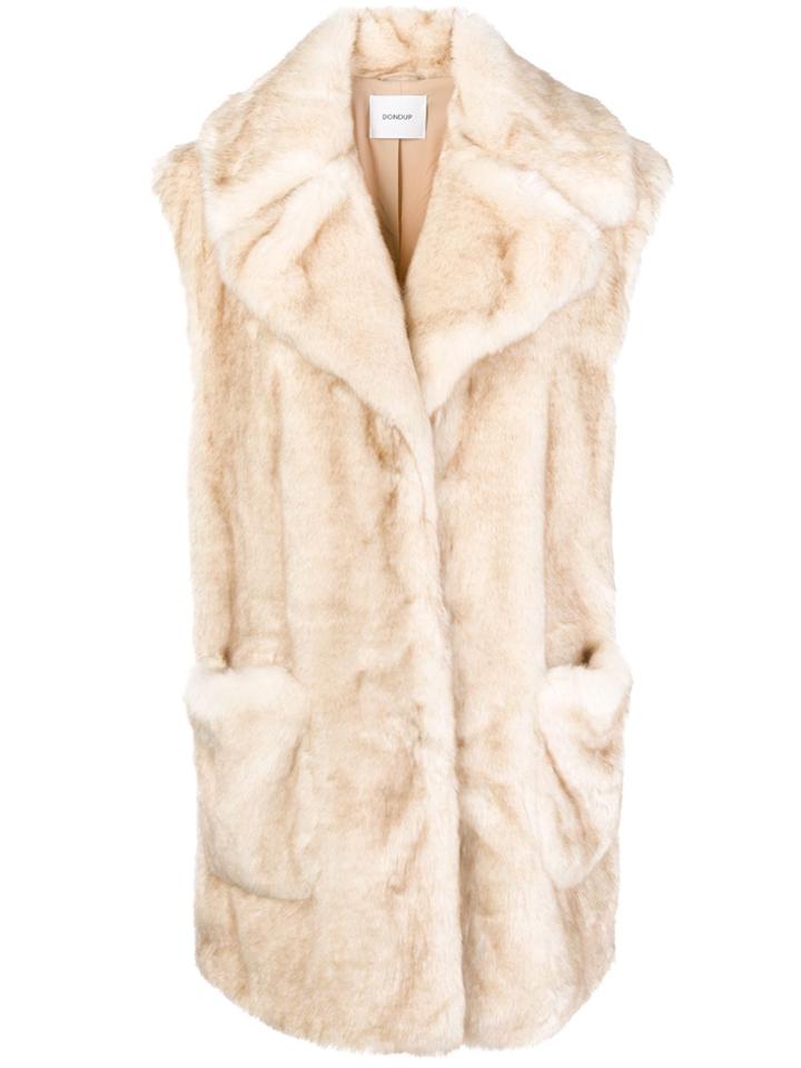 Dondup Faux Fur Vest - Nude & Neutrals