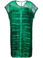 Raquel Allegra Printed Dress, Women's, Size: 2, Green, Silk