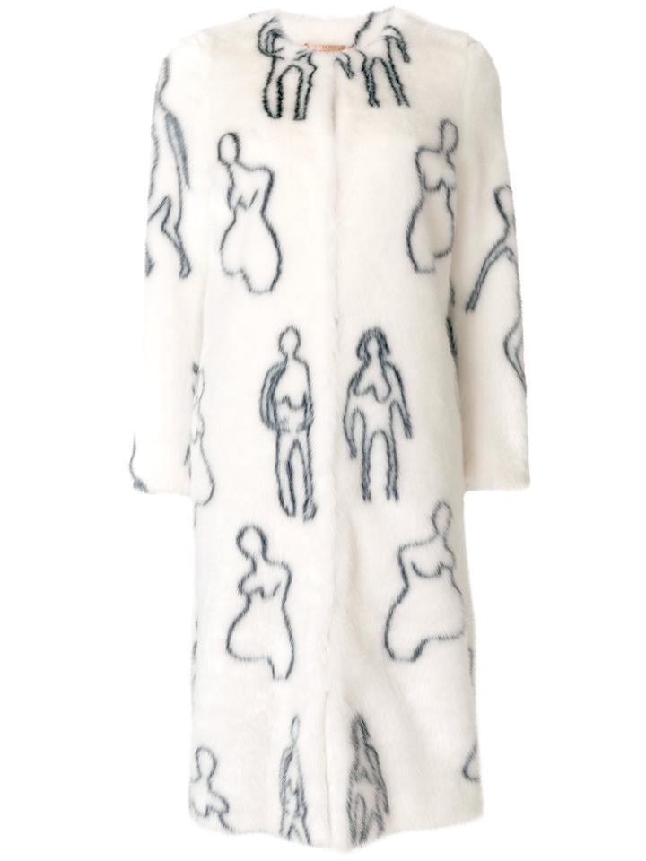 Shrimps Callum Faux Fur Coat - Nude & Neutrals