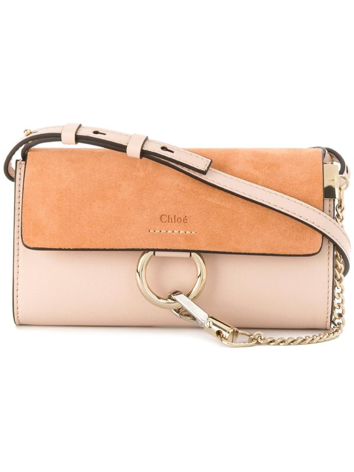 Chloé Faye Wallet On Strap - Pink
