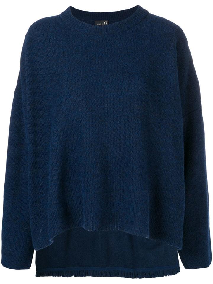 Y's Boxy Crewneck Sweater - Blue