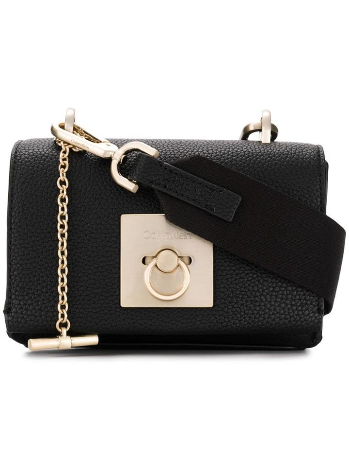 Calvin Klein Small Flap Cross Body Bag - Black