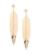 Cadar 18kt Yellow Gold Large Feather Earrings