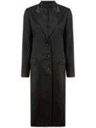 Rta Classic Single Breasted Coat - Black