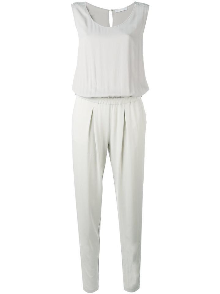 Sleeveless Jumpsuit - Women - Viscose/elastodiene/acetate/spandex/elastane - 40, Grey, Viscose/elastodiene/acetate/spandex/elastane, Fabiana Filippi
