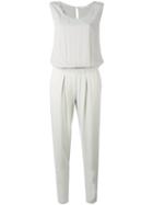 Sleeveless Jumpsuit - Women - Viscose/elastodiene/acetate/spandex/elastane - 40, Grey, Viscose/elastodiene/acetate/spandex/elastane, Fabiana Filippi