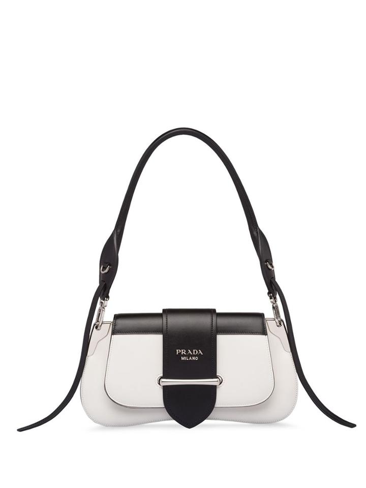 Prada Sidonie Logo Shoulder Bag - White