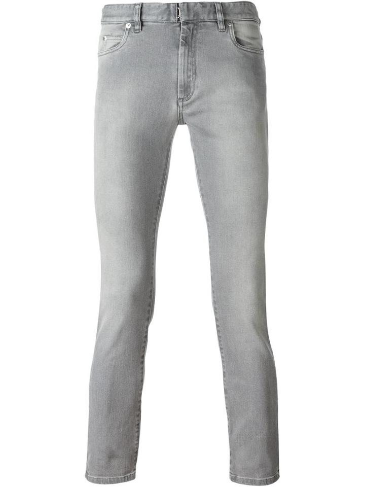 Maison Margiela Slim Washed Jeans, Men's, Size: 36, Grey, Cotton/spandex/elastane