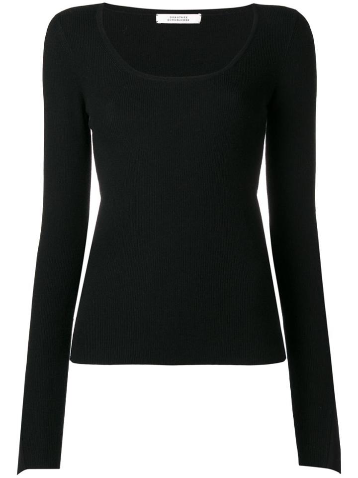 Dorothee Schumacher Flared Sleeve Knitted Blouse - Black
