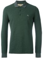 Burberry Logo Embroidered Polo Shirt, Men's, Size: Medium, Green, Cotton/metal