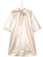 Señorita Lemoniez Lame Metallic Kandinsky Dress - Nude & Neutrals