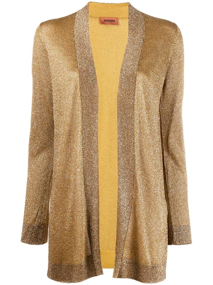 Missoni Open Front Cardigan - Yellow