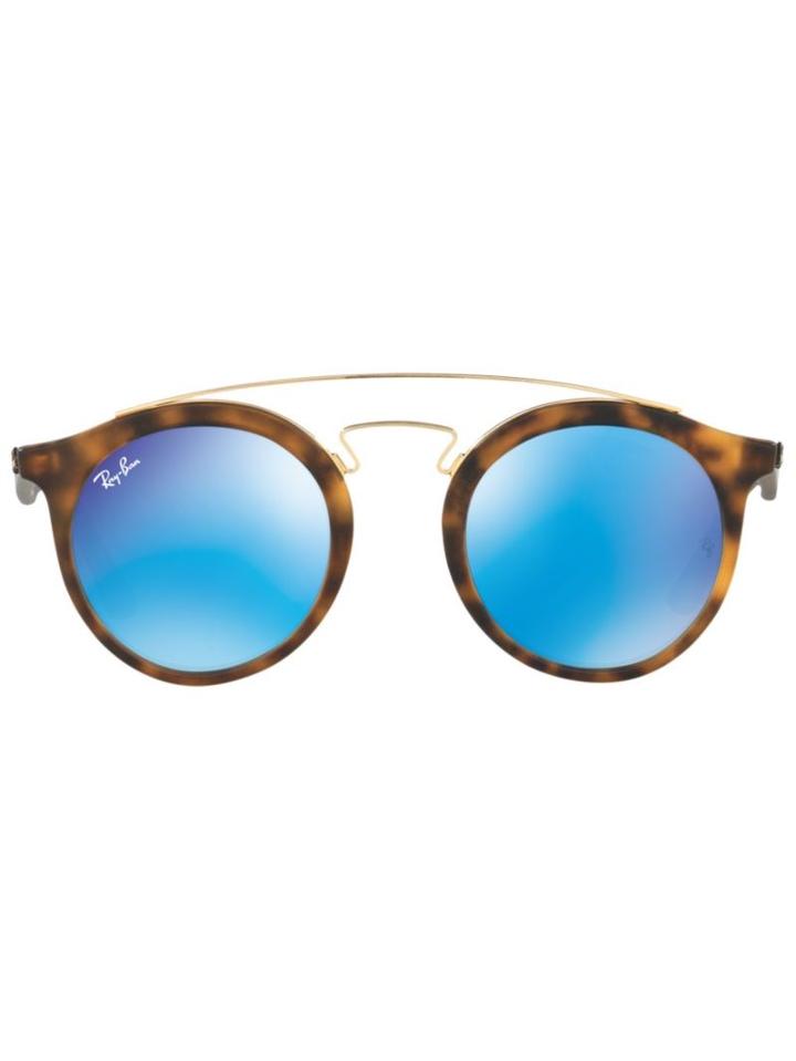 Ray-ban Round Tortoiseshell Sunglasses, Adult Unisex, Brown, Plastic