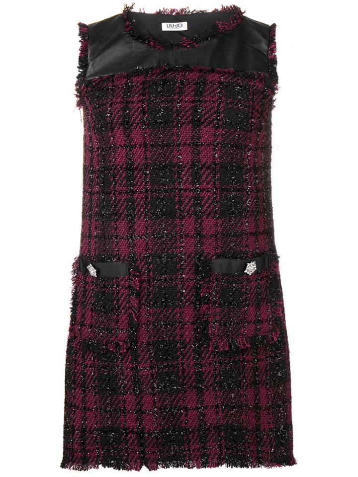 Liu Jo Checked Tweed Dress - Black